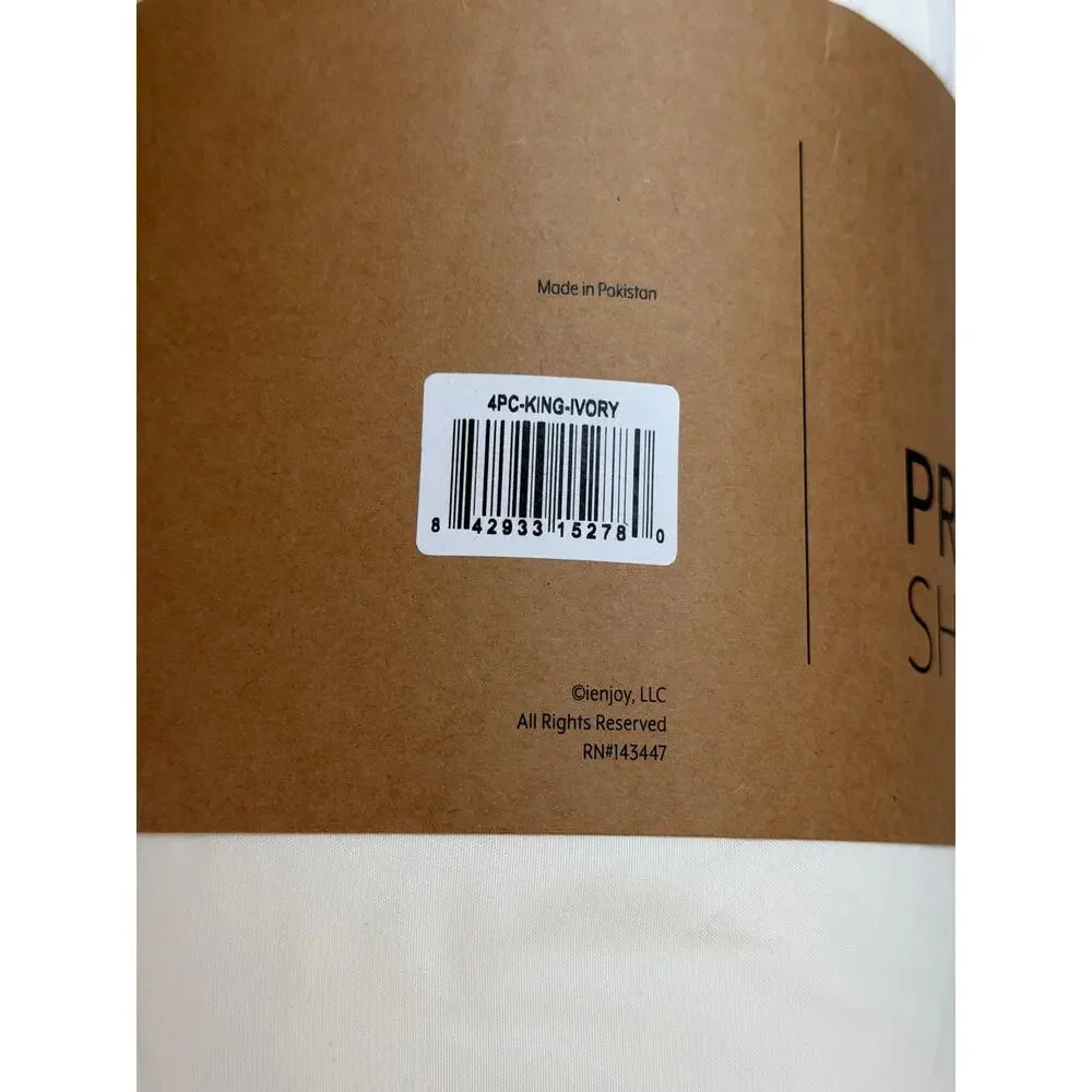 NEW! Casual Comfort iEnjoy KING 4PC Premium Sheet Set Ivory